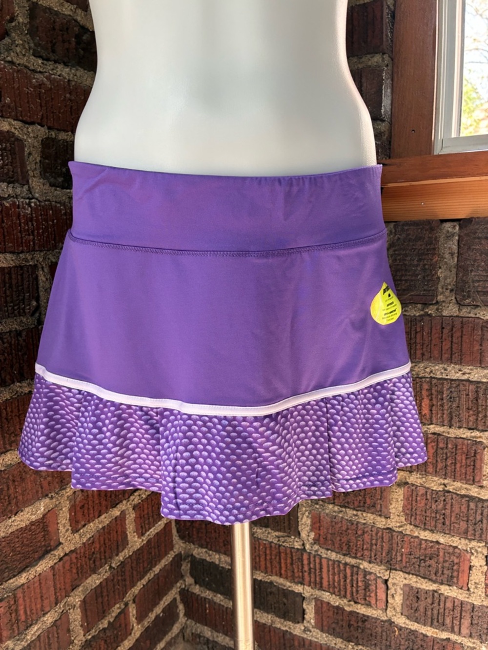 Prince Purple Patterned Flounce Athletic Skorts